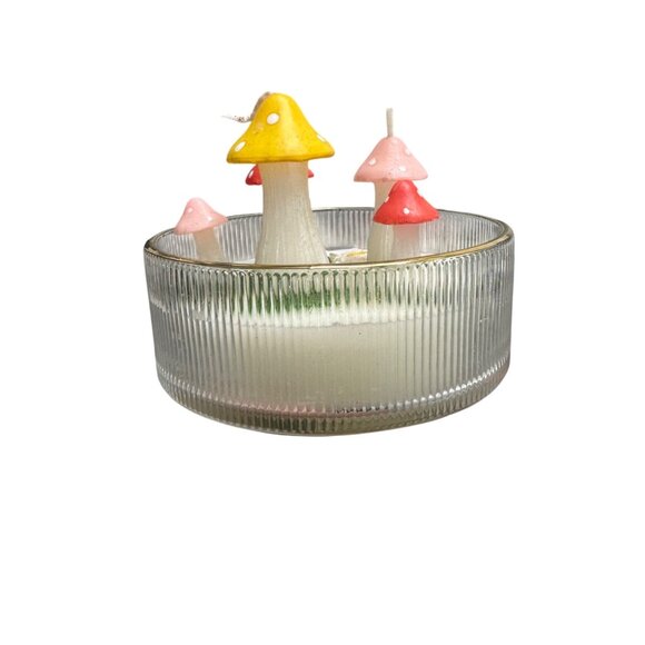 Gardener Variety Multicolor Mushroom Candle Glass Jar - Picture 7 of 11